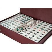 Asian Home Portable Tile Game, Fiberglass White Green,1.25 x 1.5 x 0.75