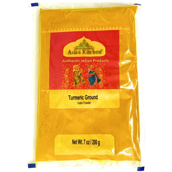 Asian KItchen Turmeric (Haldi) Root Powder Spice, (High Curcumin Content) 7oz (200g) ~ All Natural | 100% Pure, Salt Free | Vegan | Gluten Friendly | NON-GMO | Indian Origin
