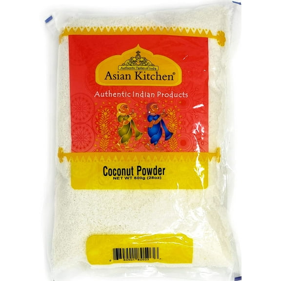 Asian Kitchen Coconut Fine Powder (Desiccated, Macaroon Cut) 28oz (800g) Raw (uncooked, unsweetened) ~ All Natural | Vegan | Gluten Friendly