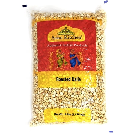 Asian Kitchen Daliya Split (Roasted Split Chickpeas Dalia) 4lbs (64oz) ~ All Natural | Vegan | Indian Origin