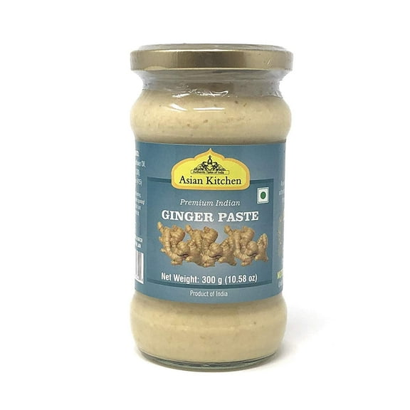 Asian Kitchen Ginger Cooking Paste 10.5oz (300g) ~ Vegan | Glass Jar | Gluten Free | NON-GMO | No Colors | Indian Origin