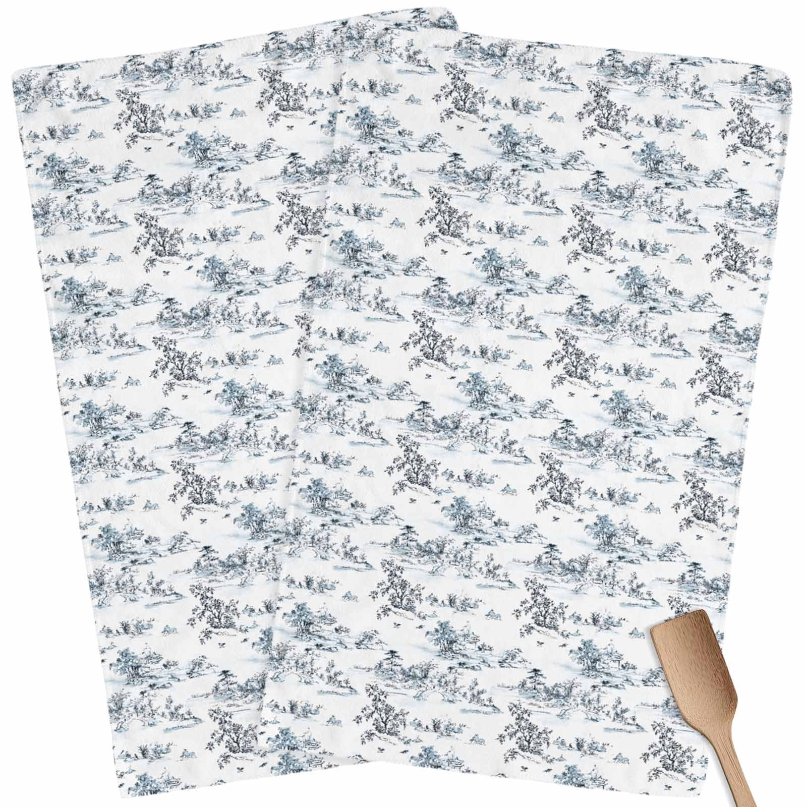 Chinese Hand Rags Asian Kitchen Towel Dish Cloths Set of 2, Microfiber Soft Kitchen Hand ...