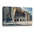 thumbnail image 1 of Asian Landscape Painting Abstract Wall Art Longmen Grottoes Wall Decor Framed Canvas Wall Art For Home Decoration, 1 of 7
