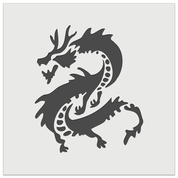 Asian Long Dragon Chinese Mythological Creature DIY Cookie Wall Craft Stencil - 3.5 Inch