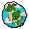 thumbnail image 1 of Asian Long Dragon Cloudy Sky Applique Multi-Color Embroidered Hook & Loop Patch - 3.5 Inch Large, 1 of 5