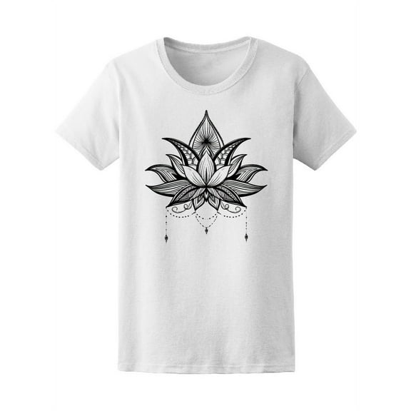 Asian Mehndi Lotus Flower Tee Women's -Image by Shutterstock