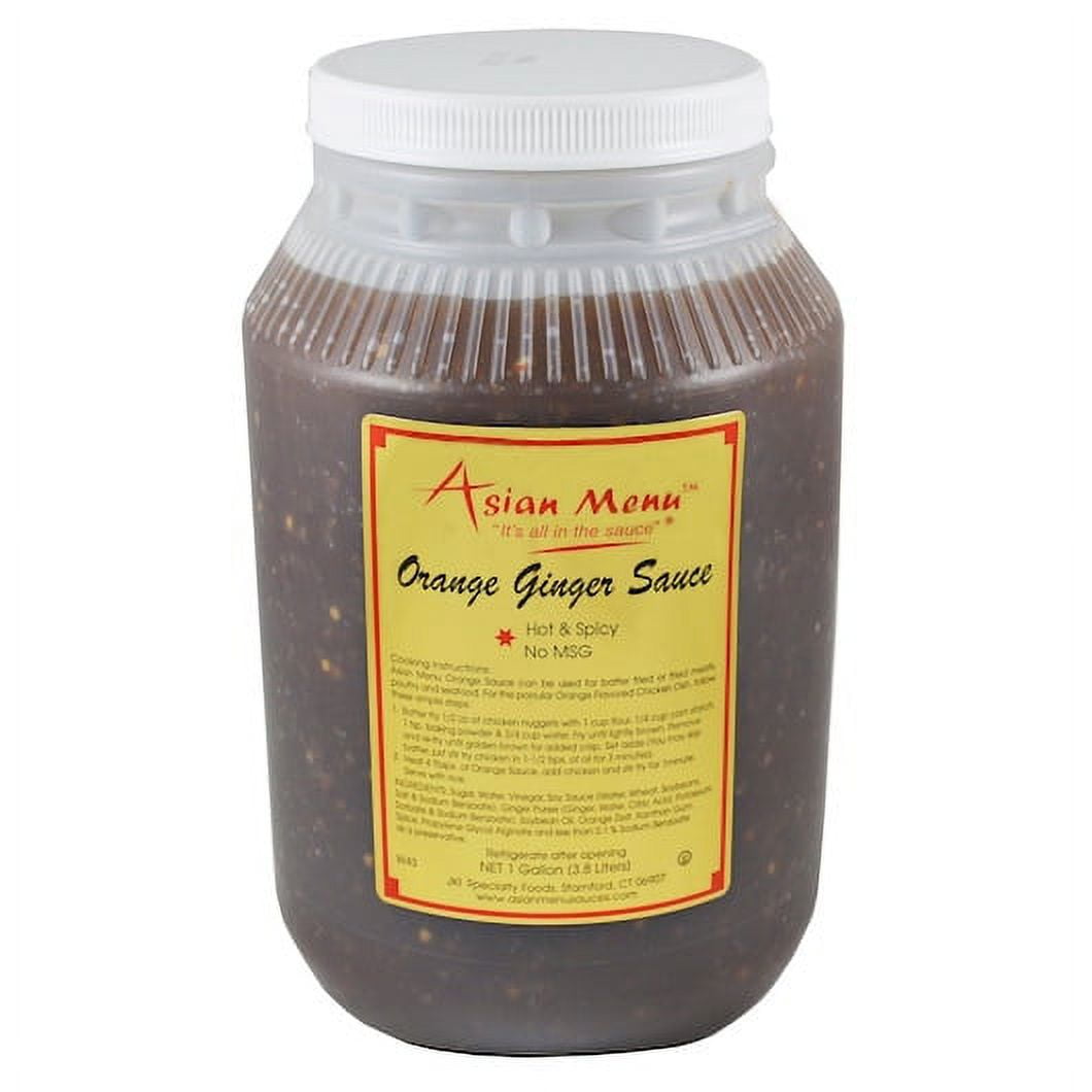 Asian Menu Orange Ginger Sauce All Natural, 1 Gallon, 2 per case