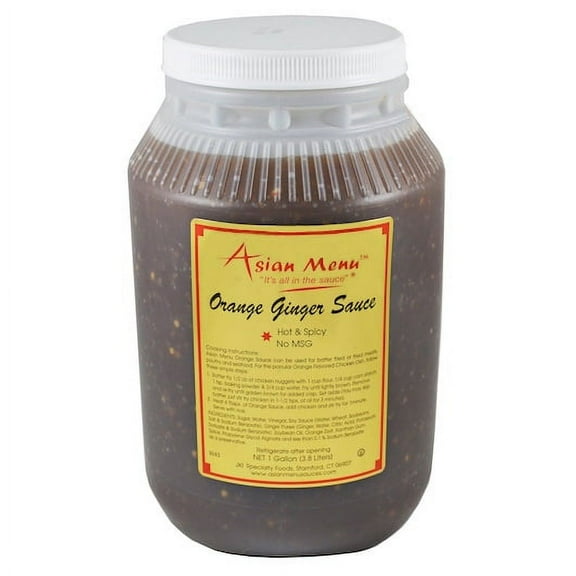 Asian Menu Orange Ginger Sauce All Natural, 1 Gallon, 2 per case