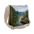 thumbnail image 1 of Asian Messenger Bag, Tropic Thai Village, Unisex Cross-body, by Ambesonne, 1 of 2