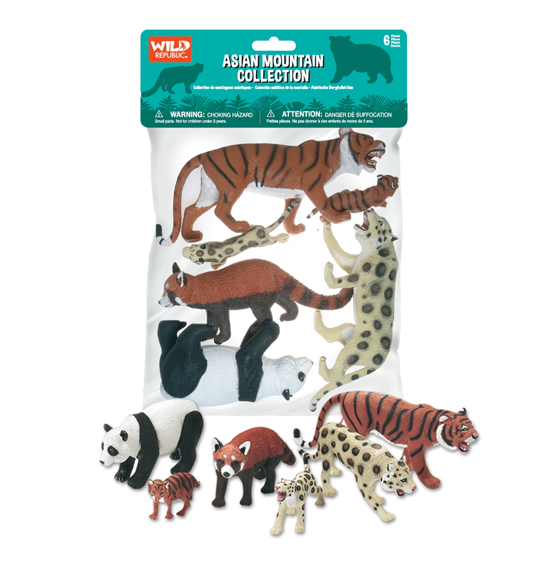 Wild Republic Asian Mountain Polybag, Kids Gifts, Educational Toys