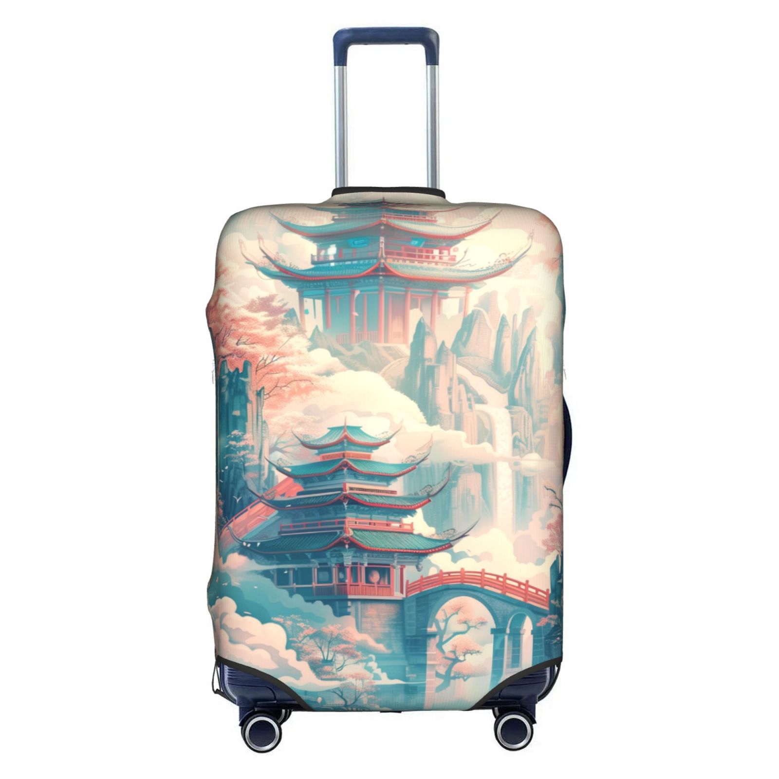 Asian Pagoda in Trolley s Allinclusive Model Scratchresistant Luggage