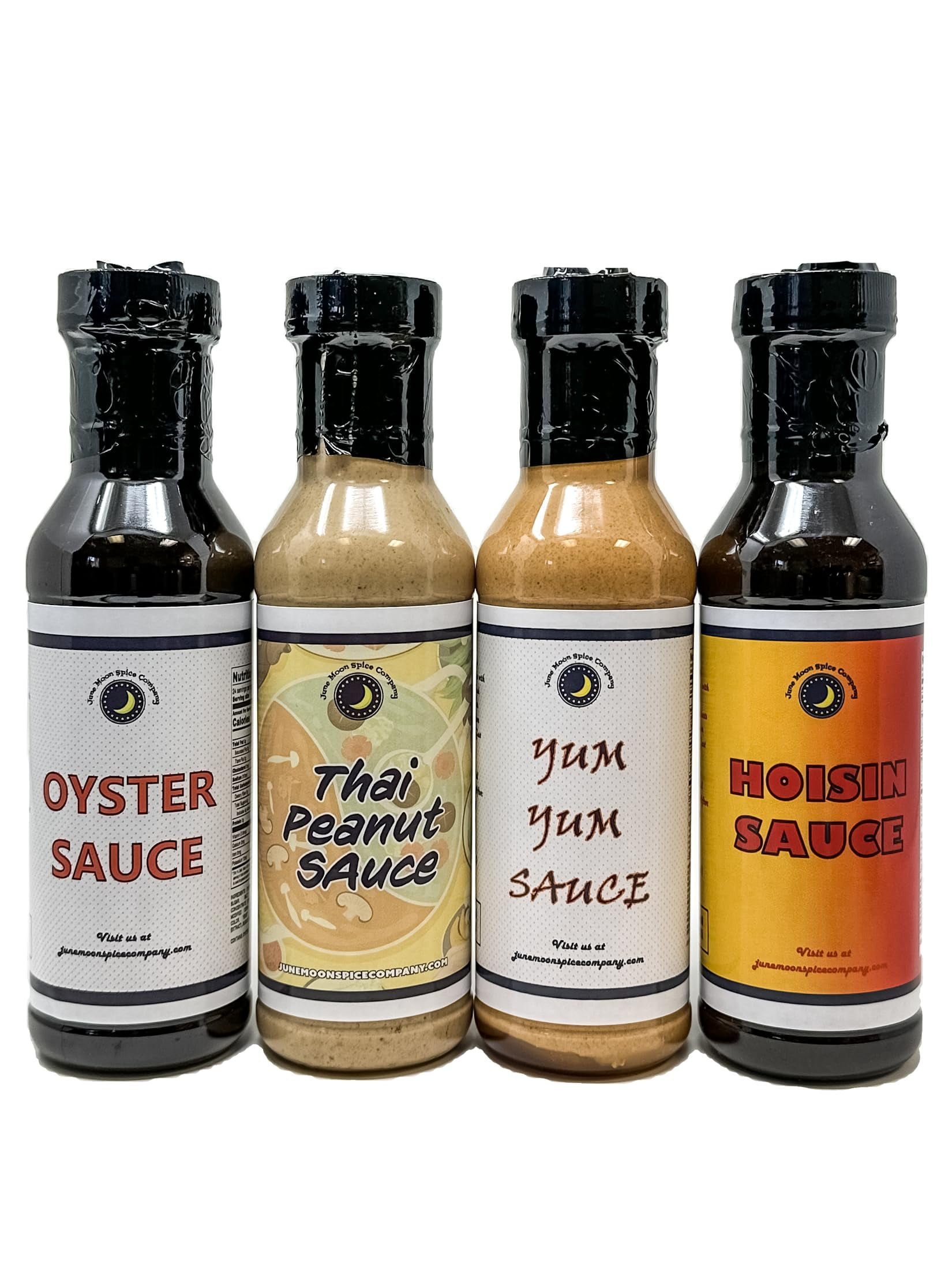 June Moon Spice Company's Asian Sauce Variety Pack | 4 Pack | 12 fl. oz. Flavor Lock Bottles