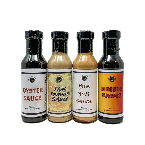 June Moon Spice Company's Asian Sauce Variety Pack | 4 Pack | 12 fl. oz. Flavor Lock Bottles