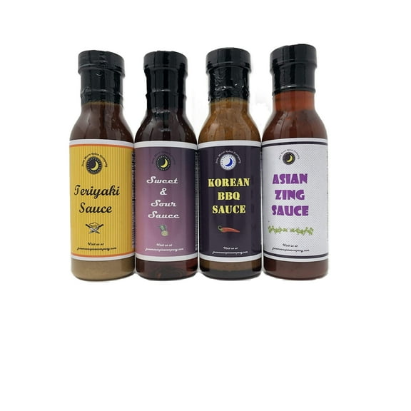 Asian Sauce Variety 4 Pack | Korean BBQ | Asian Zing | Sweet & Sour Sauce | Teriyaki Sauce