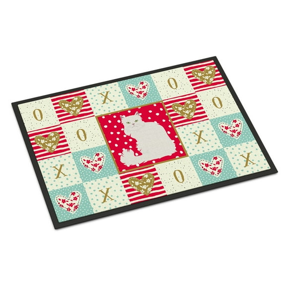 Asian Semi Longhaired Cat Love Indoor or Outdoor Mat 24x36