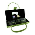 thumbnail image 1 of Asian Silk Brocade Style Eyeglass Case Mini Handbag Design Inner Mirror Sage, 1 of 6