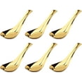 thumbnail image 1 of Asian Soup Spoons Stainless Steel: 5.5 Inch Ramen Spoons,Chinese Soup Spoons Short Shank Thickened,Dinner Spoons Suitable For Dumpling Wonton Miso and Pho,Tea Spoons Set of 6,6Pcs (Gold), 1 of 7