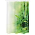 thumbnail image 1 of Asian Stall Shower Curtain, Bamboo Stalks Reflection on Water Blurs Freshness Japanese Nature Zen Spa, Fabric Bathroom Set with Hooks, 54W X 78L Inches, Green Pale Yellow, by Ambesonne, 1 of 1