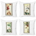thumbnail image 1 of Ambesonne East Throw Pillow Cover 4 Pack, Poster Birds and Trees, 24", Multicolor, 1 of 2
