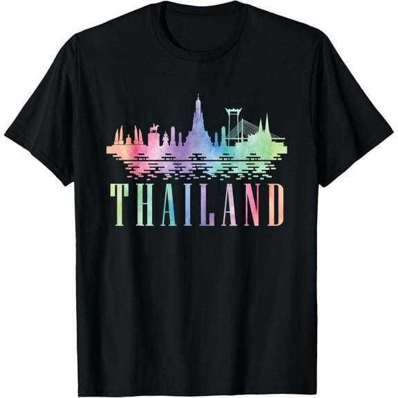 Asian Travel Bangkok Thai Gift Thailand T-ShirtMen and women, Black T-shirt, size: Extra large