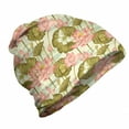 thumbnail image 1 of Asian Unisex Beanie, Exotic Foliage Butterfly, Hiking Outdoors, Pale Green Olive, by Ambesonne, 1 of 1