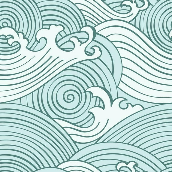 Asian Waves Peel & Stick Wallpaper