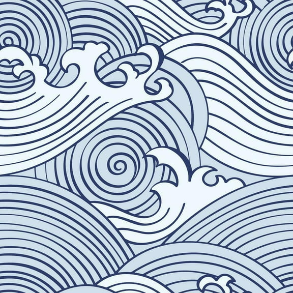 Asian Waves Peel & Stick Wallpaper