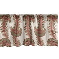 thumbnail image 1 of Asian Window Valance, Dragon Spine Like Floral Pattern Traditional Folk on Pale Rose Background, Curtain Valance for Kitchen Bedroom with Rod Pocket, 54" X 18", Peacock Green Salmon, by Ambesonne, 1 of 2