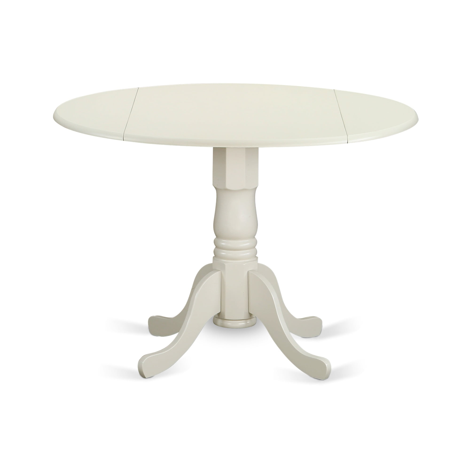 Linen White Extendable Rubberwood Pedestal Dining Table Set with Smoke Chairs
