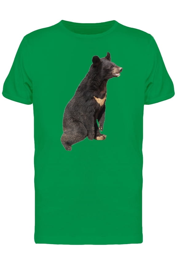 Asiatic Black Bear Photo T-Shirt Men -Image by Shutterstock, Male Large
