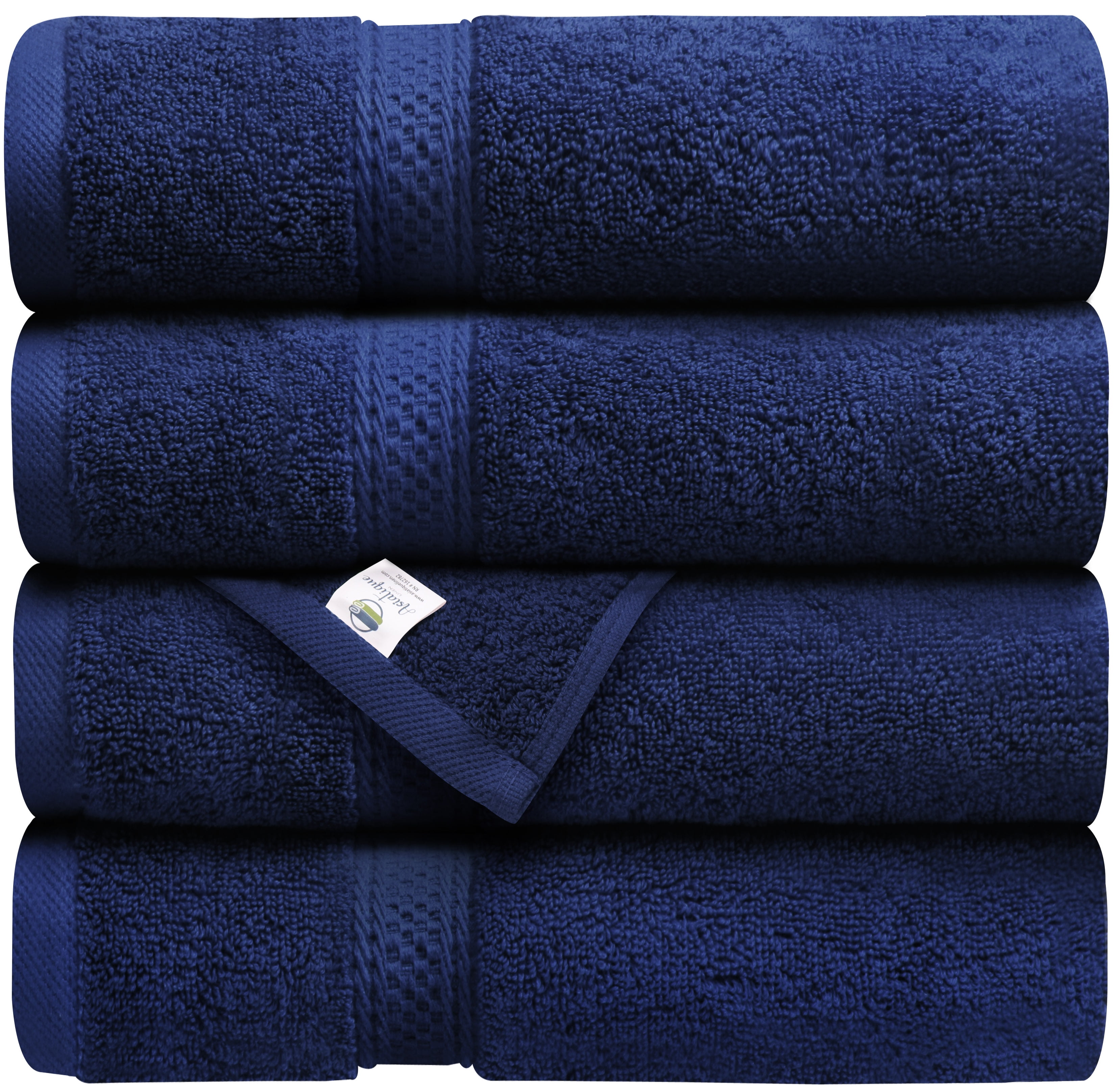 Asiatique Linen – Luxury 8 Piece Electric Blue Bath Towels Set – 650 GSM  Towels for Bathroom – 100% Cotton Shower Towels 