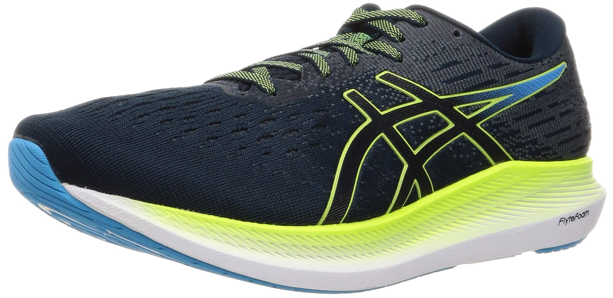 Asics Men's Evoride 2 Running Shoes, 9.5, French Blue/Hazard Green