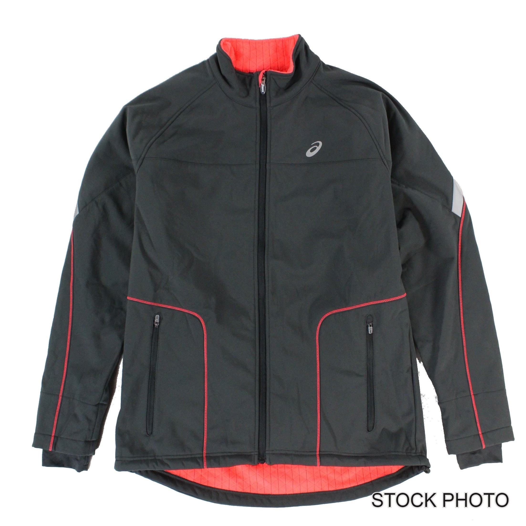 Asics Men's Ultra Waterproof Running Jacket with Reflector Strip, Dark Grey, Medium - image 1 of 6
