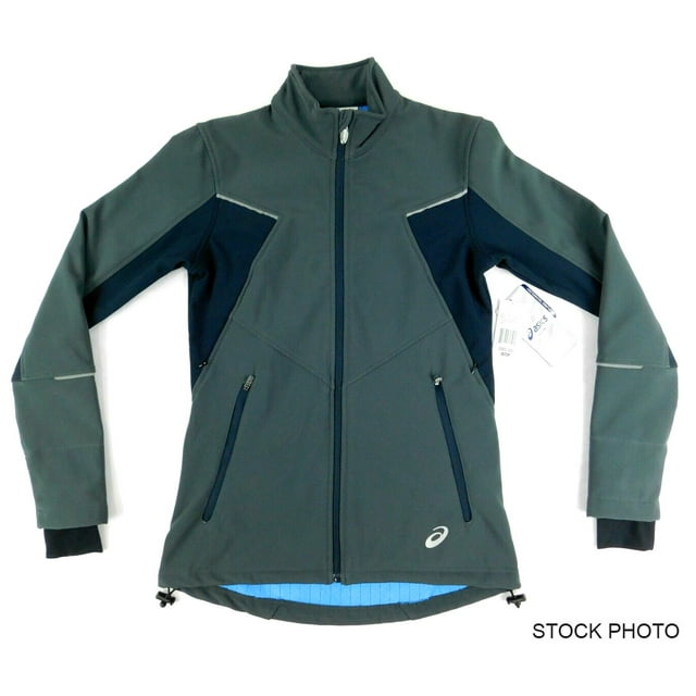 Asics Women's Ultra Waterproof Soft Shell Running Jacket, Dark Gray, Medium