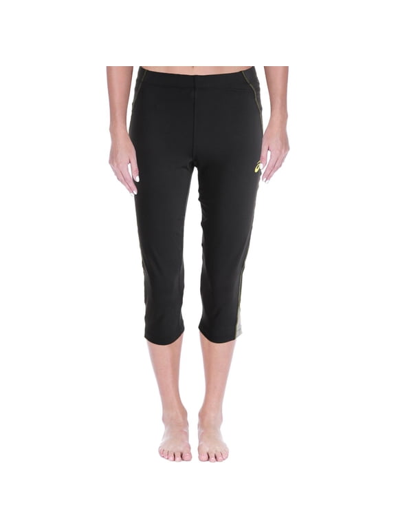 Womens Stretch Mesh Inset Capri Pants