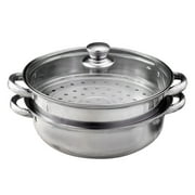 Asija Steamer Pot 2 Piece Steamer Pot Stainless Steel Food Steam Cooking Vegetable Steaming Basket Kitchen Cookware Steamer Saucepot Double Boiler