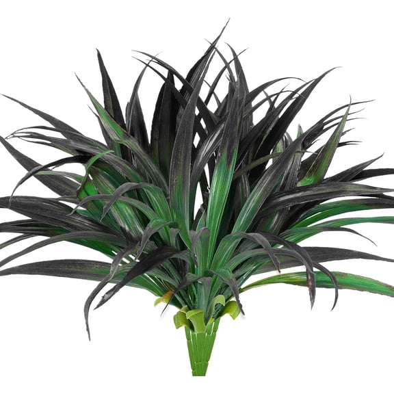 Asisol 4PCS Artificial Shrubs Bushes Greenery Stems Faux Plants for Front Porch Window Box Table Home Farmhouse Outdoor Garden Decor (Black)