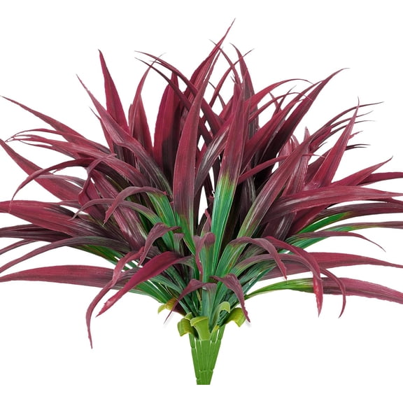 Asisol 4PCS Artificial Shrubs Bushes Greenery Stems Faux Plants for Front Porch Window Box Table Home Farmhouse Outdoor Garden Decor (Red)