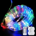 thumbnail image 1 of Asisol Christmas LED Rope Lights Indoor Outdoor, Battery Operated 23ft 50 LED Waterproof String Lights 8 Modes Lighting with Remote for Christmas Party Garden Home Decoration, 1 of 9