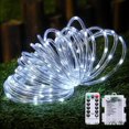 thumbnail image 1 of Asisol Christmas LED Rope Lights Indoor Outdoor, Battery Operated 23ft 50 LED Waterproof String Lights 8 Modes Lighting with Remote for Christmas Party Garden Home Decoration, 1 of 9