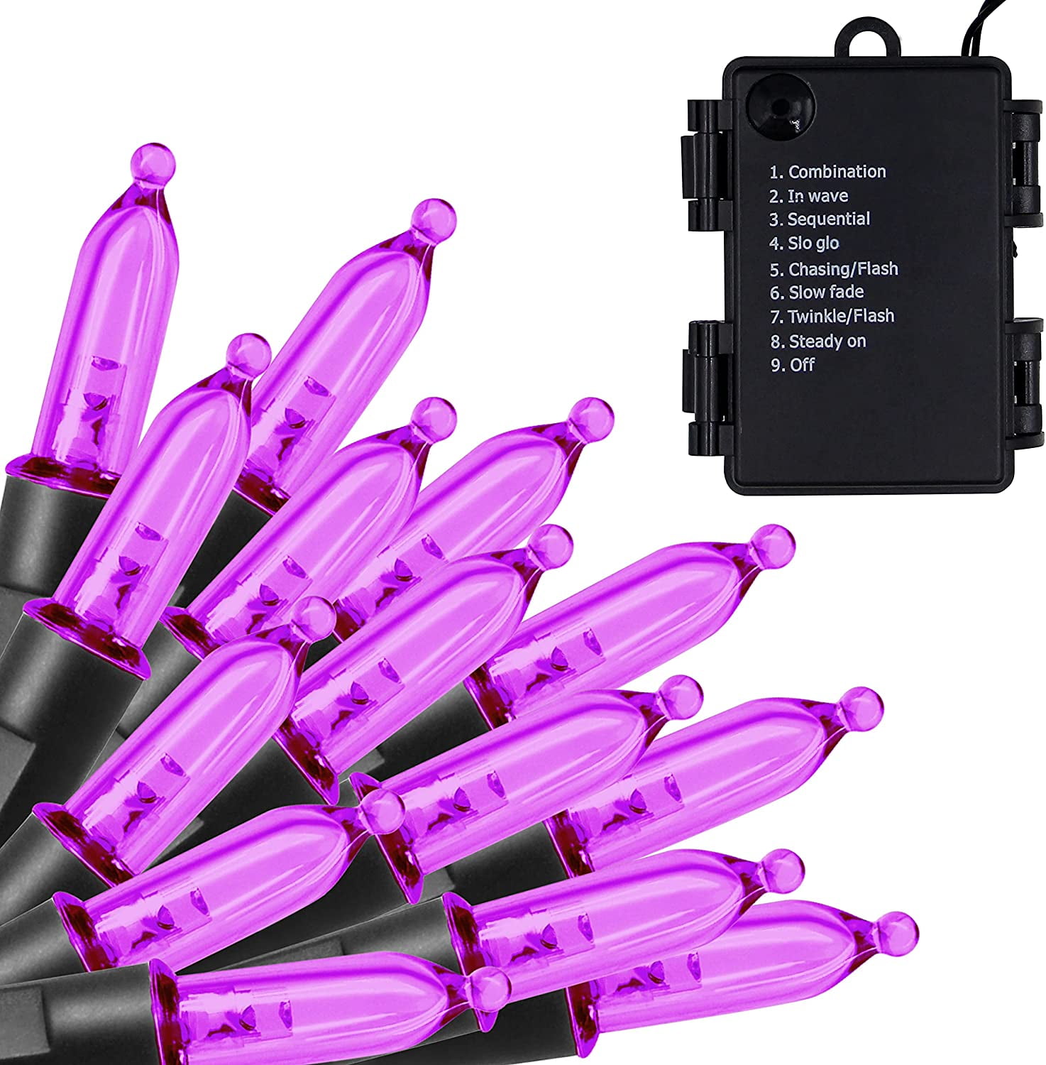 Asisol Christmas Lights, 50Count Battery Operated Christmas Mini String Light with 8 Modes, 16