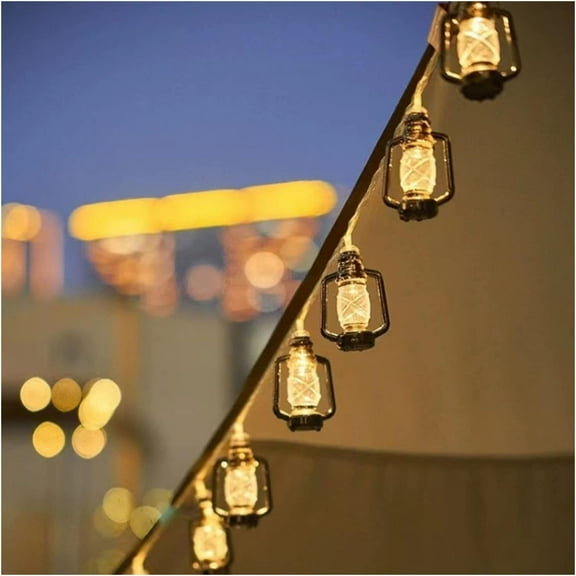 Asisol Mini Kerosene String Lights, 20ft 40 LED Fairy Lights Battery Operated, Led Black Lantern Lights for Indoor Outdoor Bedroom Patio Backyard Garden Camping
