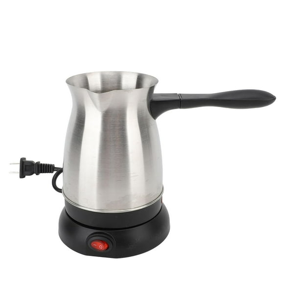 Asixxsix 600W Electric Coffee Maker, 600ML Turkish Coffee Maker Stainless Steel Electric Coffee Pot Greek Coffee Maker with Ergonomic Handle for Tea Milk Y101