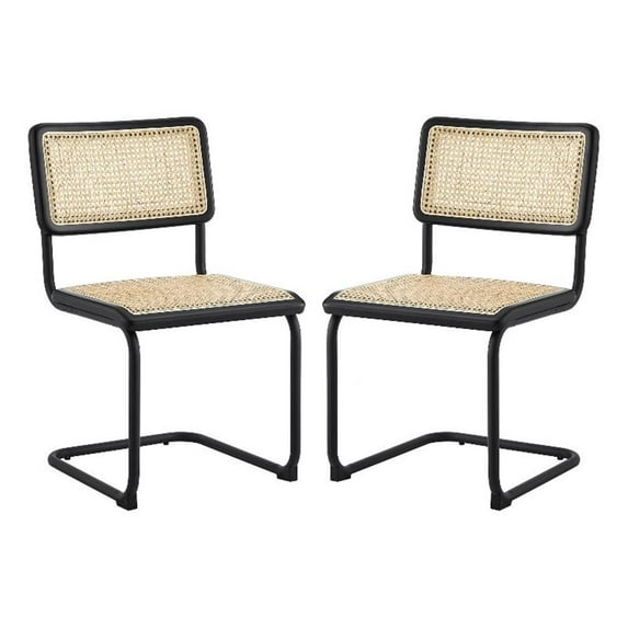 Posh Living Asiyah Dining Chair (Set of 2) Black