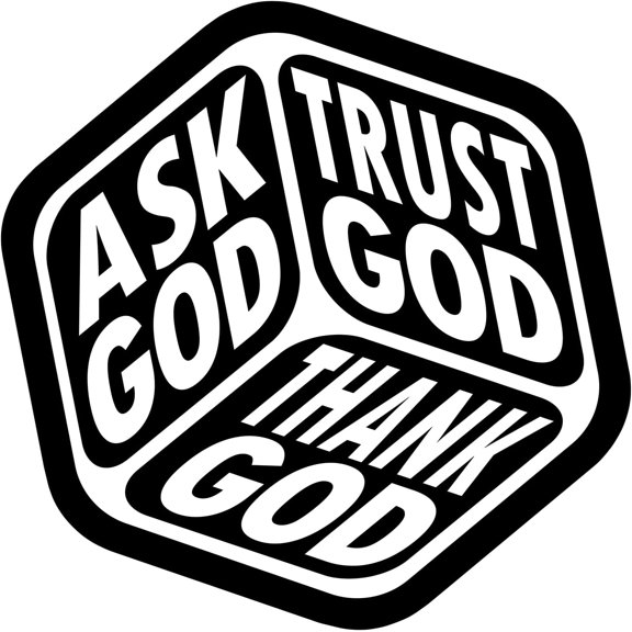 Ask God Trust God Thank God Embroidered Patch Christian Jesus Embroidery Patches Bible Verse Scripture Hook & Loop Patch Faith Religious Patch for Clothes Backpacks Hats Jackets Jeans 3x3 Inches