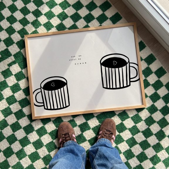 Ask Me About My Dreams Coffee Wall Art Print