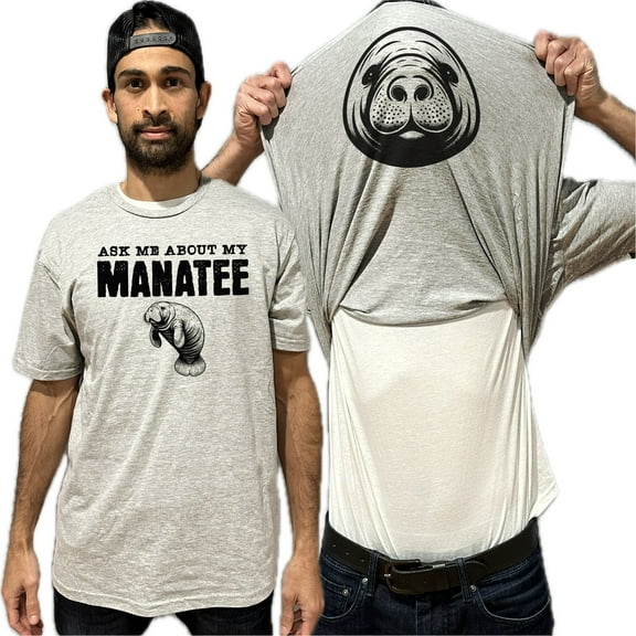 Ask Me About My Manatee Flip Shirt - Funny Animal T-Shirt Flip Tee