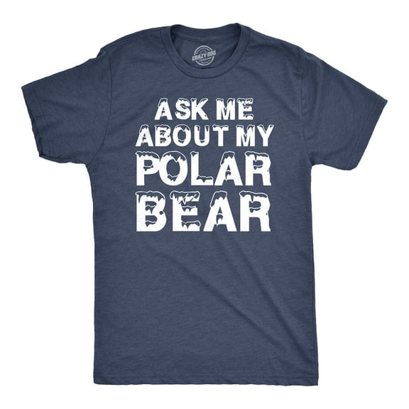 Ask Me About My Polar Bear T Shirt Funny Zoo Animal Flip Up Tee Graphic Tees