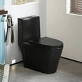 thumbnail image 1 of AskPeak Elongated Standard-Size One-Piece Toilet, 1.1/1.6 GPF Dual-Flush Water-Efficient, Comfort Height with Soft-Closing Seat, Matte Grey Fan-Shaped Ceramic Glaze for Bathroom, 1 of 12