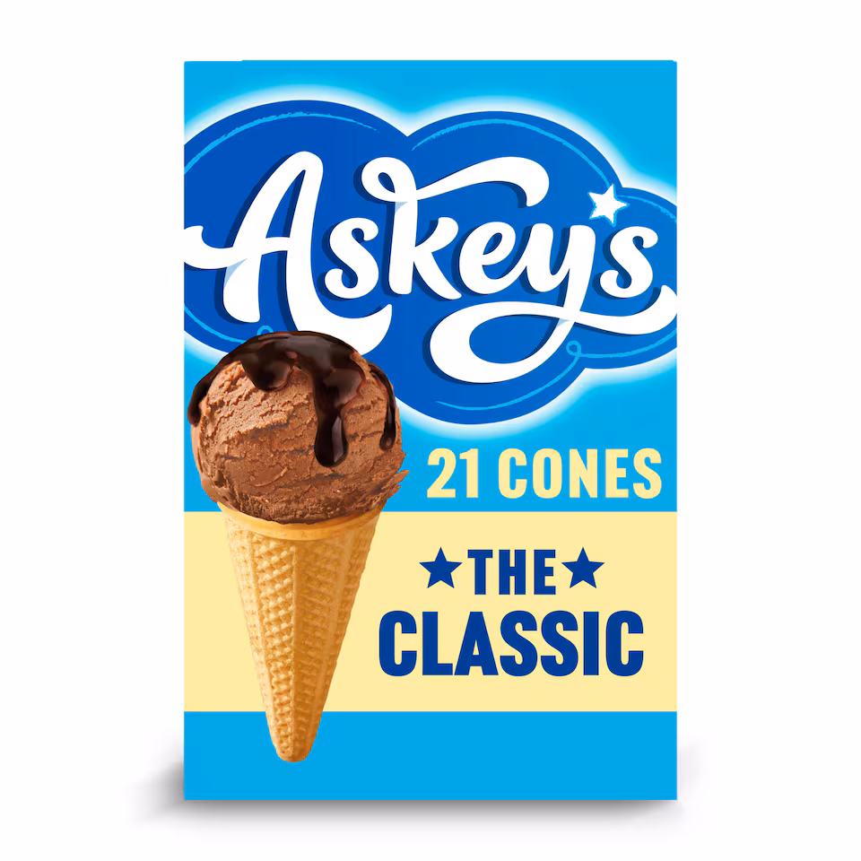 Askeys Round Icecream Wafer Cones - 2 Boxes - (42 Cones in total) British Product